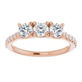 14K Rose 9/10 CTW Diamond Anniversary Band photo 3