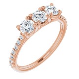 14K Rose 9/10 CTW Diamond Anniversary Band photo