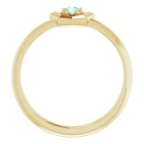 14K Yellow 3 mm Round December Youth Star Birthstone Ring photo 2