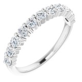 14K White 1/2 CTW Diamond Anniversary Band photo