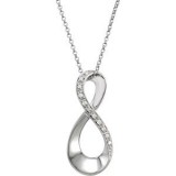 14K White .05 CTW Diamond Infinity-Inspired 18 Necklace photo