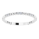 14K White 1/6 CTW Diamond Anniversary Band photo 3