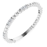 14K White 1/6 CTW Diamond Anniversary Band photo