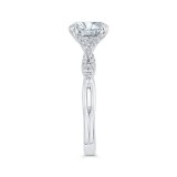 Shah Luxury 14K White Gold Diamond Engagement Ring (Semi-Mount) photo 2