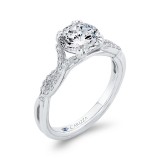 Shah Luxury 14K White Gold Diamond Engagement Ring (Semi-Mount) photo 3