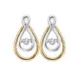 Gems One 14KT Yellow Gold & Diamonds Stunning Fashion Earrings - 1/8 ctw photo