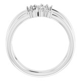 14K White 1/3 CTW Diamond Negative Space Ring photo 2