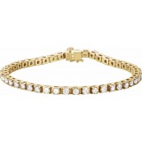 14K Yellow 4 3/4 CTW Diamond Line 7 Bracelet photo