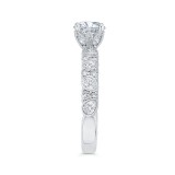 Shah Luxury 14K White Gold Round Cut Diamond Engagement Ring (Semi-Mount) photo 3