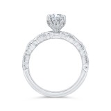Shah Luxury 14K White Gold Round Cut Diamond Engagement Ring (Semi-Mount) photo 4