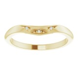 14K Yellow .01 CTW Diamond Matching Band for Round Ring photo 3