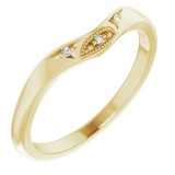 14K Yellow .01 CTW Diamond Matching Band for Round Ring photo