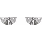 14K White Geometric Earrings photo 2