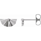 14K White Geometric Earrings photo