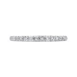 Shah Luxury 14K White Gold Round Diamond Half-Eternity Wedding Band photo