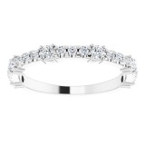 14K White 1/2 CTW Diamond Anniversary Band photo 3