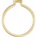 14K Yellow Wishbone Ring photo 2