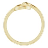 14K Yellow Double Circle Bypass Ring photo 2