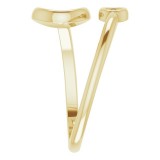 14K Yellow Double Circle Bypass Ring photo 4