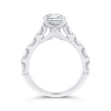 Shah Luxury 14K White Gold Emerald Cut Diamond Engagement Ring (With Center) photo 4
