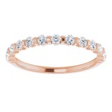 14K Rose 3/8 CTW Diamond Anniversary Band photo 3