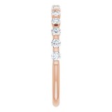 14K Rose 3/8 CTW Diamond Anniversary Band photo 4