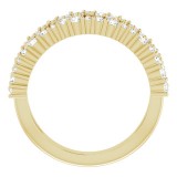 14K Yellow 3/4 CTW Diamond Negative Space Ring photo 2