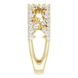 14K Yellow 3/4 CTW Diamond Negative Space Ring photo 4