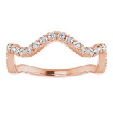 14K Rose 1/3 CTW French-Set Diamond Anniversary Band photo 3