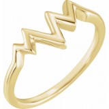 14K Yellow Heartbeat Ring photo