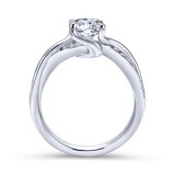 Gabriel & Co. 14k White Gold Contemporary Bypass Engagement Ring photo 2