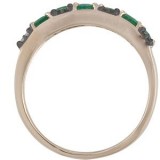14K Yellow 5 x 3 mm Emerald & .07 CTW Diamond Ring photo 2