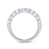 Gabriel & Co. 14k White Gold Victorian Diamond Wedding Band photo 2