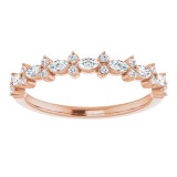 14K Rose 1/3 CTW Diamond Anniversary Band photo 3