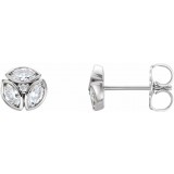 14K White 1/2 CTW Diamond Earrings photo