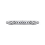 Shah Luxury 14K White Gold Round Diamond Wedding Band photo