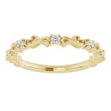 14K Yellow 1/6 CTW Diamond Sculptural-Inspired Anniversary Band photo 3