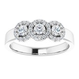 14K White 3/8 CTW Diamond Engagement Ring photo 3