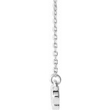 14K White Infinity-Inspired Heart 16-18 Necklace photo 2