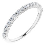 14K White 1/4 CTW Diamond Anniversary Band photo