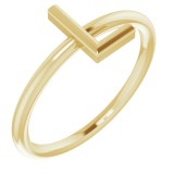 14K Yellow Initial L Ring photo