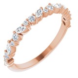 14K Rose 3/8 CTW Diamond Anniversary Band photo