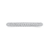 Shah Luxury 14K White Gold Round Diamond  Half-Eternity Wedding Band photo