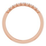 14K Rose 1/4 CTW Diamond Nine-Stone Anniversary Band photo 2