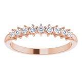 14K Rose 1/4 CTW Diamond Nine-Stone Anniversary Band photo 3