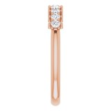 14K Rose 1/4 CTW Diamond Nine-Stone Anniversary Band photo 4