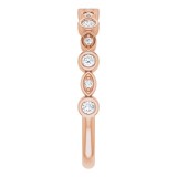 14K Rose 1/6 CTW Diamond Anniversary Band photo 4