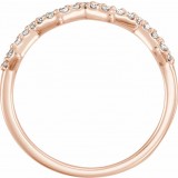 14K Rose 1/5 CTW Diamond Stackable Ring photo 2
