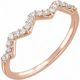 14K Rose 1/5 CTW Diamond Stackable Ring photo