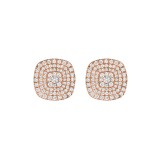 Henri Daussi 18k Rose Gold Diamond Stud Earrings photo